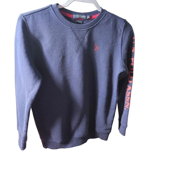 U.S. Polo Assn. Navy Blue Crewneck Sweatshirt Large Cotton/Polyester - Picture 1 of 5